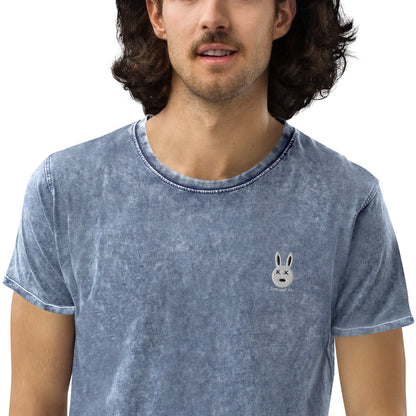 Classic Logo Embroidered Denim T-Shirt