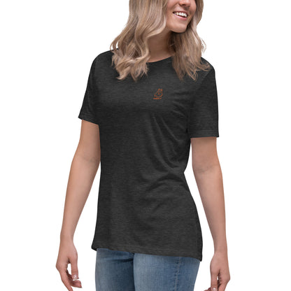 Ghost Bunny Embroidered Women's Relaxed T-Shirt